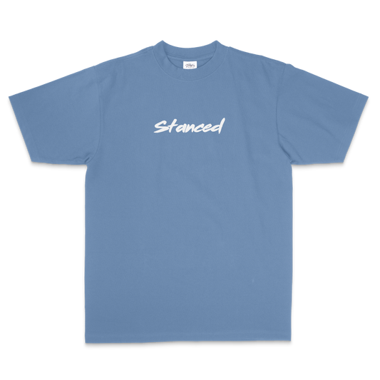 Premium Embroidered Tee - Blue